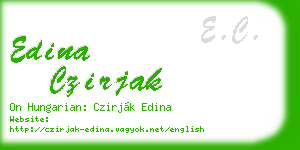 edina czirjak business card