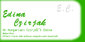 edina czirjak business card